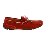 Contrast Laced Suede Driver // Red (Euro: 43)