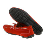 Contrast Laced Suede Driver // Red (Euro: 43)