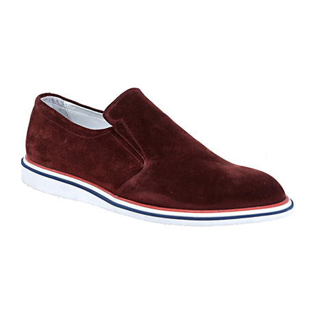 Suede Slip-On Loafer Sneaker // Bordeaux (Euro: 45)