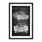 Vintage Cadillac Framed Print (12"H x 8"W x 1.5"D)