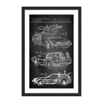 Back to the Future Car Framed Print (12"H x 8"W x 1.5"D)