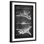 Airplane Design Plans Framed Print (12"H x 8"W x 1.5"D)