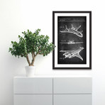 Airplane Design Plans Framed Print (12"H x 8"W x 1.5"D)