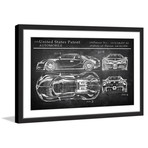Bugatti Chiron Framed Print (8"H x 12"W x 1.5"D)