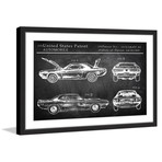 1969 Boss Mustang Framed Print (8"H x 12"W x 1.5"D)