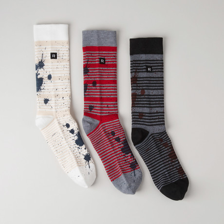 Midweight Athletic Socks // Splatter // Pack of 3