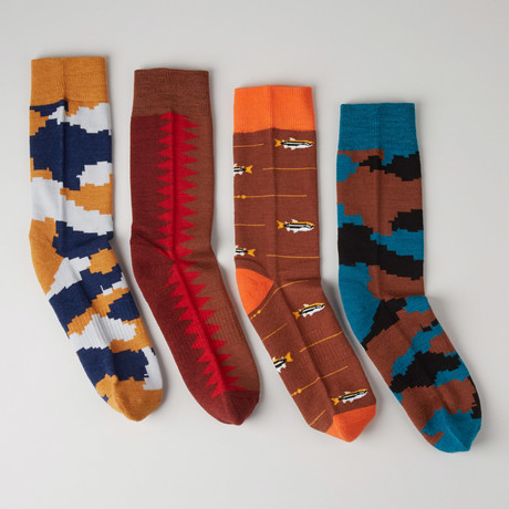 Light Crew Socks //Angler + Vagabond // Pack of 4