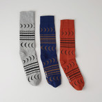 Lightweight Crew Socks // Crescent // Pack of 3