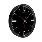 12" Black Steel Wall Clock // W300B45BTW