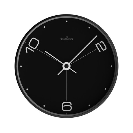 12" Black Steel Wall Clock // W300B14BTW