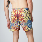 Optical Illusion Swim Trunks // Prism (2XL)