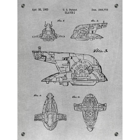 Star Wars // Slave-I (Aluminum // Black Ink)