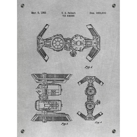 Star Wars // Tie Bomber (Aluminum // Black Ink)