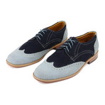 Naval Wingtip Derby // Navy + Grey (US: 7)