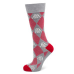 Darth Vader Argyle Stripe Sock // Red