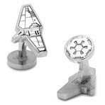 Imperial Shuttle Blueprint Cufflink // Silver
