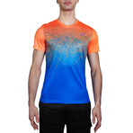 Griffin T-Shirt // Orange + Blue (S)