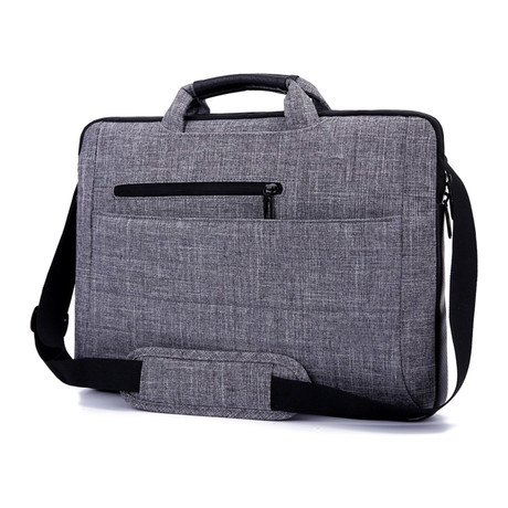 Slim Laptop Carrier Messenger Bag // Gray