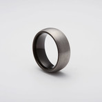 Brushed Tungsten Carbide Ring // Black (Size 8)