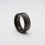 Finish Tungsten Carbide Ring // Black (Size 8)