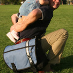 Courier Diaper Bag (Retro Stripe Blue)