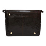 Verona Laptop Compartment Messenger Bag // Dark Brown