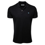 Secret Loop Short-Sleeve Polo // Black + Turquoise (L)