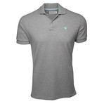 Secret Loop Short-Sleeve Polo // Heather Grey + Caribbean Blue (3XL)