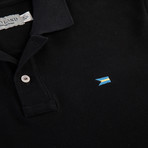 Secret Loop Short-Sleeve Polo // Black + Turquoise (L)