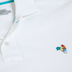 Secret Loop Short-Sleeve Polo // White + Multi (XS)