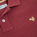 Secret Loop Short-Sleeve Polo // Merlot + Rust (S)