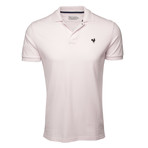 Secret Loop Short-Sleeve Polo // Pink + Navy (L)