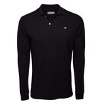 Secret Loop Long-Sleeve Polo // Black + Turquoise (2XL)