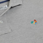 Secret Loop Long-Sleeve Polo // Heather Grey + Multi (L)