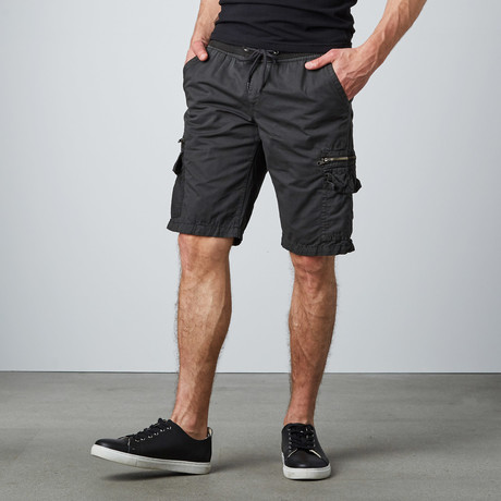 Twill Pull On Short // Charcoal (30)
