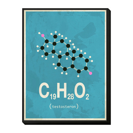 Molecule Testosterone (12"W x 20"H x 1"D)