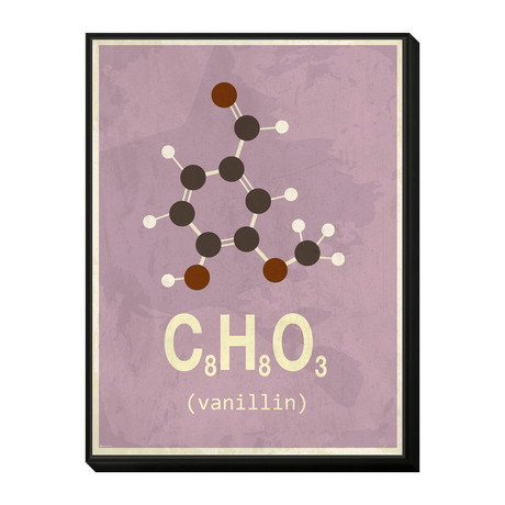 Molecule Vanilin (12"W x 20"H x 1"D)