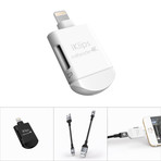 MicroSD Card Reader // Lightning + Micro USB // White (Standard)