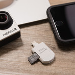 MicroSD Card Reader // Lightning + Micro USB // White (Standard)