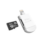 MicroSD Card Reader // Lightning + Micro USB // White (Standard)