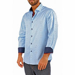 Snow Burst Long-Sleeve Button-Up Shirt // Light Blue (XS)