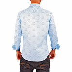 Snow Burst Long-Sleeve Button-Up Shirt // Light Blue (XL)