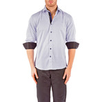 Medallion Long-Sleeve Button-Up Shirt // White (XS)