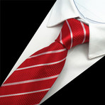 St. Lynn // Atticus Tie // Red + Silver