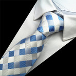 St. Lynn // Sebastian Silk Tie // Silver + Blue
