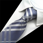 St. Lynn // Benjamin Silk Tie // Steel Blue + Silver