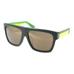 Straight Bridge Thick Rim Colorblocked // Black + Neon Yellow