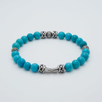 Bead Bracelet // Turquoise + Silver