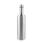 Vinotrek Insulated Wine Bottle Growler (Black + Stainless)