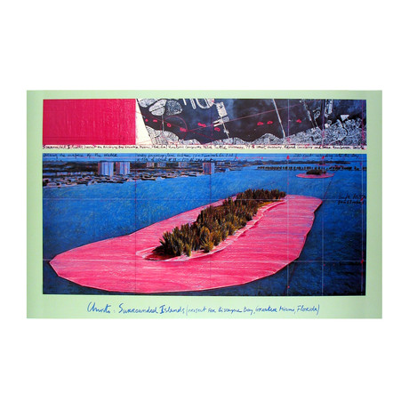 Javacheff Christo // Surrounded Islands (1982) // 1983 Offset Lithograph